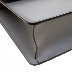 Pre Owned Gucci Grey Leather Small Sylvie Shoulder Bag 