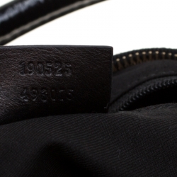 Pre Owned Gucci Black Patent Leather Small D Ring Shoulder Bag