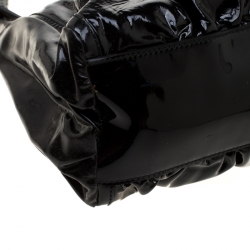 Pre Owned Gucci Black Patent Leather Small D Ring Shoulder Bag