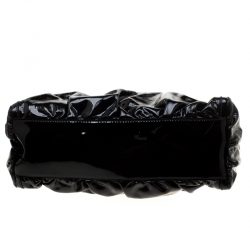Pre Owned Gucci Black Patent Leather Small D Ring Shoulder Bag