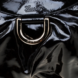 Pre Owned Gucci Black Patent Leather Small D Ring Shoulder Bag