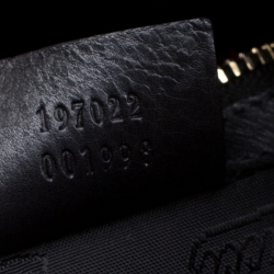 Pre Owned Gucci Black Patent Leather Large Hysteria Tote