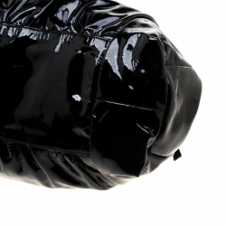 Pre Owned Gucci Black Patent Leather Large Hysteria Tote