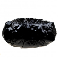 Pre Owned Gucci Black Patent Leather Large Hysteria Tote