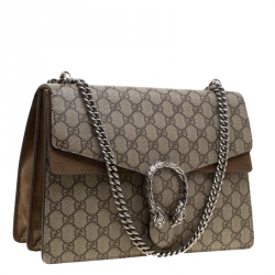 مملوكة مسبقًا حقيبة كتف غوتشي ديونيسوس كانفاس سوبريم GG بيج متوسطة