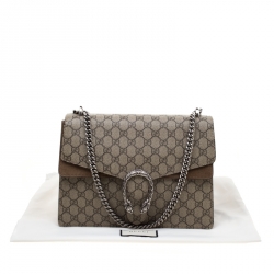 مملوكة مسبقًا حقيبة كتف غوتشي ديونيسوس كانفاس سوبريم GG بيج متوسطة