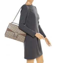 مملوكة مسبقًا حقيبة كتف غوتشي ديونيسوس كانفاس سوبريم GG بيج متوسطة