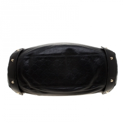Gucci Black Guccissima Leather Horsebit Pelham Shoulder Bag