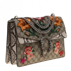 مملوكة مسبقًا حقيبة كتف غوتشي ديونيسوس مزخرفة بانثر متوسطة جلد متعددة الألوان