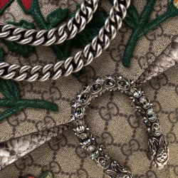 مملوكة مسبقًا حقيبة كتف غوتشي ديونيسوس مزخرفة بانثر متوسطة جلد متعددة الألوان