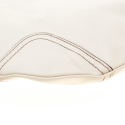 Pre Owned Gucci White Leather Princy Hobo
