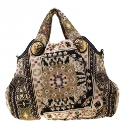 مملوكة مسبقًا حقيبة هوبو غوتشي هيستريا قماش مطرز متعددة الألوان كبيرة