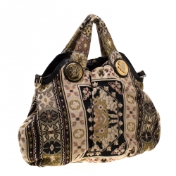 مملوكة مسبقًا حقيبة هوبو غوتشي هيستريا قماش مطرز متعددة الألوان كبيرة