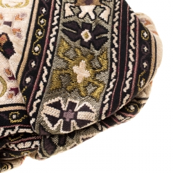 مملوكة مسبقًا حقيبة هوبو غوتشي هيستريا قماش مطرز متعددة الألوان كبيرة