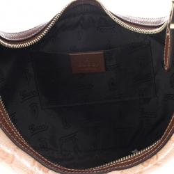 مملوكة مسبقًا Gucci Pink GG Crystal Coated Canvas Duchessa Medium Hobo Bag