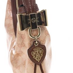 مملوكة مسبقًا Gucci Pink GG Crystal Coated Canvas Duchessa Medium Hobo Bag