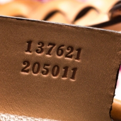 Pre Owned Gucci Beige and Pink Floral Canvas Pelham Hobo