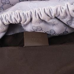 Pre Owned Gucci Vintage Lilac Canvas Bamboo Bag  