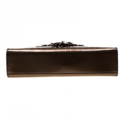 مملوكة مسبقًا Gucci Metallic Brown Guccissima Patent Leather Emily Chain Shoulder Bag