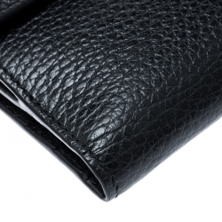 Gucci Black Leather Double G Wallet