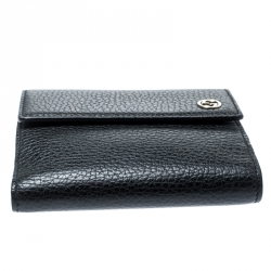 Gucci Black Leather Double G Wallet