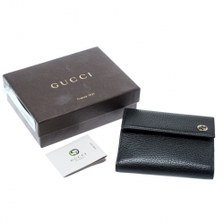 Gucci Black Leather Double G Wallet