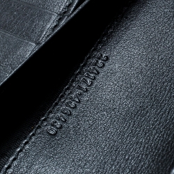 Gucci Black Guccissima Leather Passport Case Wallet