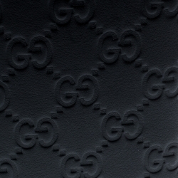 Gucci Black Guccissima Leather Passport Case Wallet