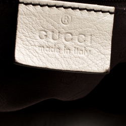 Pre Owned Gucci Off White Guccissima Leather Small New Ladies Vintage Web Hobo