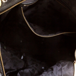 Gucci Black Leather Hysteria Studded Dome Satchel 