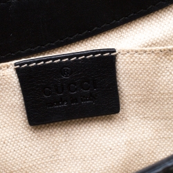 Pre Owned Gucci Black Guccissima Leather Medium Emily Chain Shoulder Bag