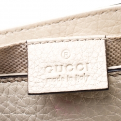 مملوكة مسبقًا حقيبة كروس غوتشي سلسلة سوهو جلد بيج فاتحة