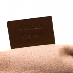 Pre Owned حقيبة غوتشي جوي بوسطن صغيرة جلد وكانفاس سوبريم GG بنفسجية فاتحة/ بيج