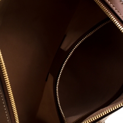 Pre Owned حقيبة غوتشي جوي بوسطن صغيرة جلد وكانفاس سوبريم GG بنفسجية فاتحة/ بيج