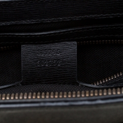 Pre Owned Gucci Black Leather Medium Bright Bit Top Handle Bag