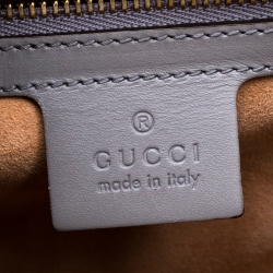 Pre Owned Gucci Grey Leather Small Sylvie Shoulder Bag 
