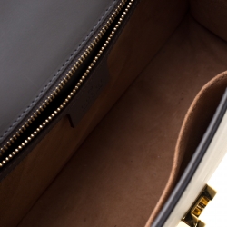Pre Owned Gucci Grey Leather Small Sylvie Shoulder Bag 