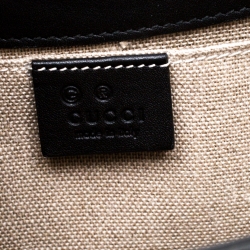 مملوكة مسبقًا Gucci Black Guccissima Leather Medium Emily Chain Shoulder Bag