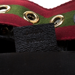 مملوكة مسبقًا  حقيبة كتف غوتشي بيلهام رانواي GG جلد مرصع وكانفاس سوداء