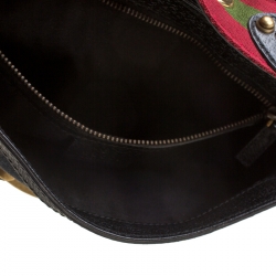 مملوكة مسبقًا  حقيبة كتف غوتشي بيلهام رانواي GG جلد مرصع وكانفاس سوداء