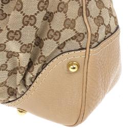 Pre Owned Gucci Beige GG Medium Jockey Hobo Bag