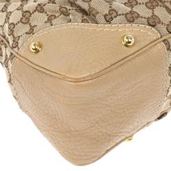Pre Owned Gucci Beige GG Medium Jockey Hobo Bag