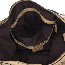 Pre Owned Gucci Beige GG Medium Jockey Hobo Bag