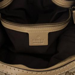 Pre Owned Gucci Beige GG Medium Jockey Hobo Bag