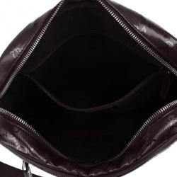 Pre Owned Gucci Burgundy GG Imprime Messenger Bag