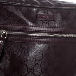 Pre Owned Gucci Burgundy GG Imprime Messenger Bag