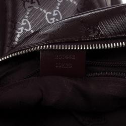 Pre Owned Gucci Burgundy GG Imprime Messenger Bag