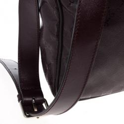 Pre Owned Gucci Burgundy GG Imprime Messenger Bag