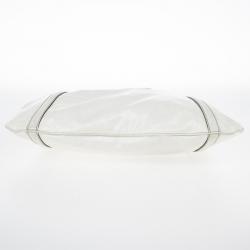 Pre Owned حقيبة غوتشي بريت تويل مقوى بيضاء