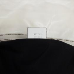 Pre Owned حقيبة غوتشي بريت تويل مقوى بيضاء